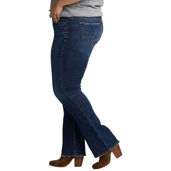 Silver Jeans Co. Women's Plus Size Suki Mid Rise Slim Bootcut Jeans 22W L33 - Picture 3 of 4